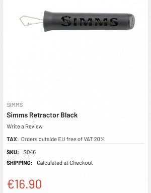 Simms Black Retractor